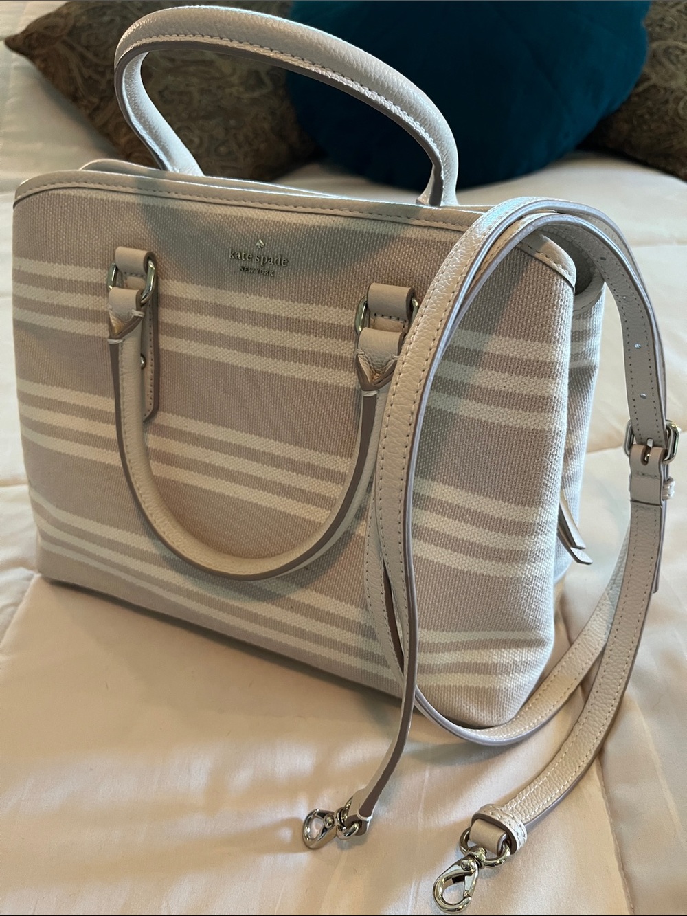 Kate Spade Canvas Leather Bag - Picture 2 of 12